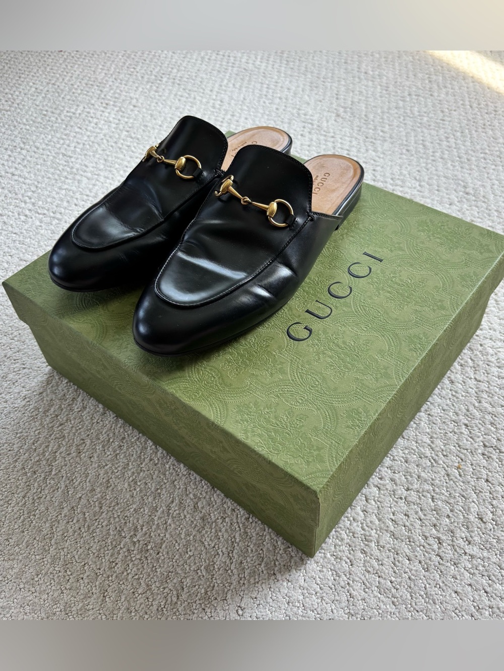 Gucci black Princetown Leather Mules